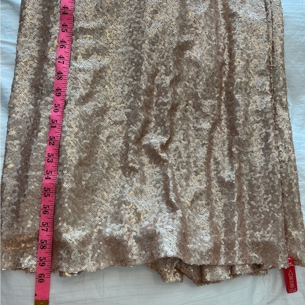DESSY COLLECTION ELLE SEQUIN DRESS IN ROSE GOLD Size 10 NWT - Picture 13 of 16